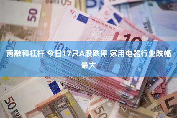 两融和杠杆 今日17只A股跌停 家用电器行业跌幅最大