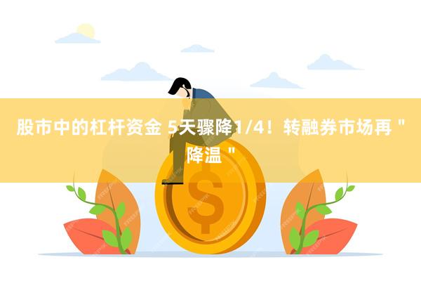 股市中的杠杆资金 5天骤降1/4！转融券市场再＂降温＂