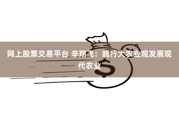 网上股票交易平台 辛翔飞：践行大农业观发展现代农业