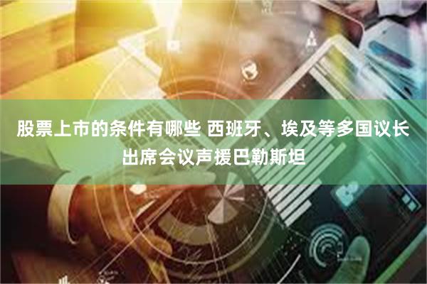 股票上市的条件有哪些 西班牙、埃及等多国议长出席会议声援巴勒斯坦