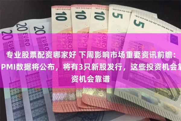 专业股票配资哪家好 下周影响市场重要资讯前瞻：5月PMI数据将公布，将有3只新股发行，这些投资机会靠谱