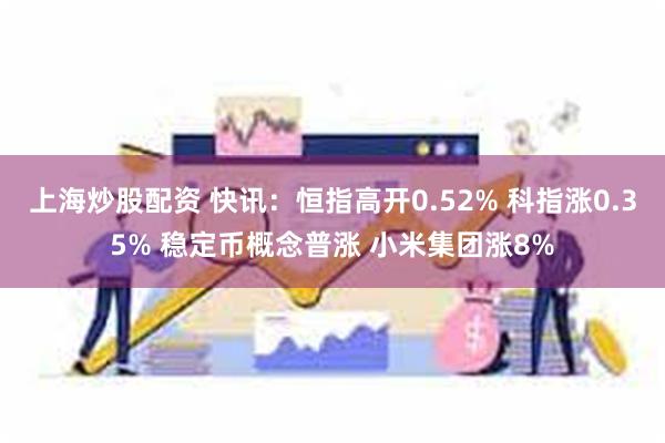 上海炒股配资 快讯：恒指高开0.52% 科指涨0.35% 稳定币概念普涨 小米集团涨8%
