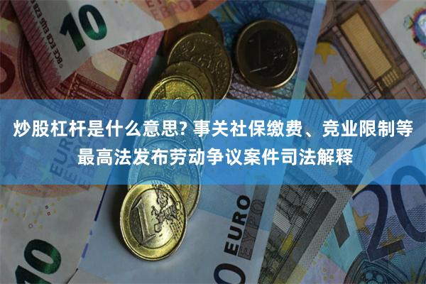 炒股杠杆是什么意思? 事关社保缴费、竞业限制等 最高法发布劳动争议案件司法解释
