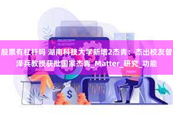 股票有杠杆吗 湖南科技大学新增2杰青：杰出校友曾泽兵教授获批国家杰青_Matter_研究_功能